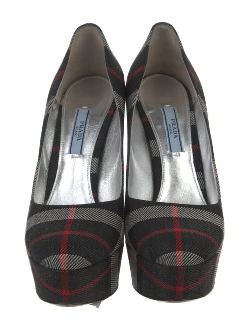 Prada Plaid Print Pumps