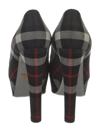 Prada Plaid Print Pumps