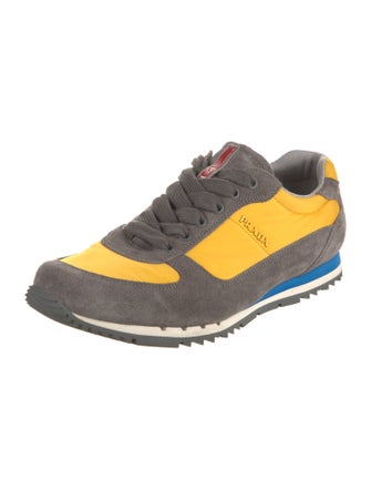 Prada Nylon Colorblock Pattern Sneakers