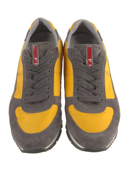 Prada Nylon Colorblock Pattern Sneakers