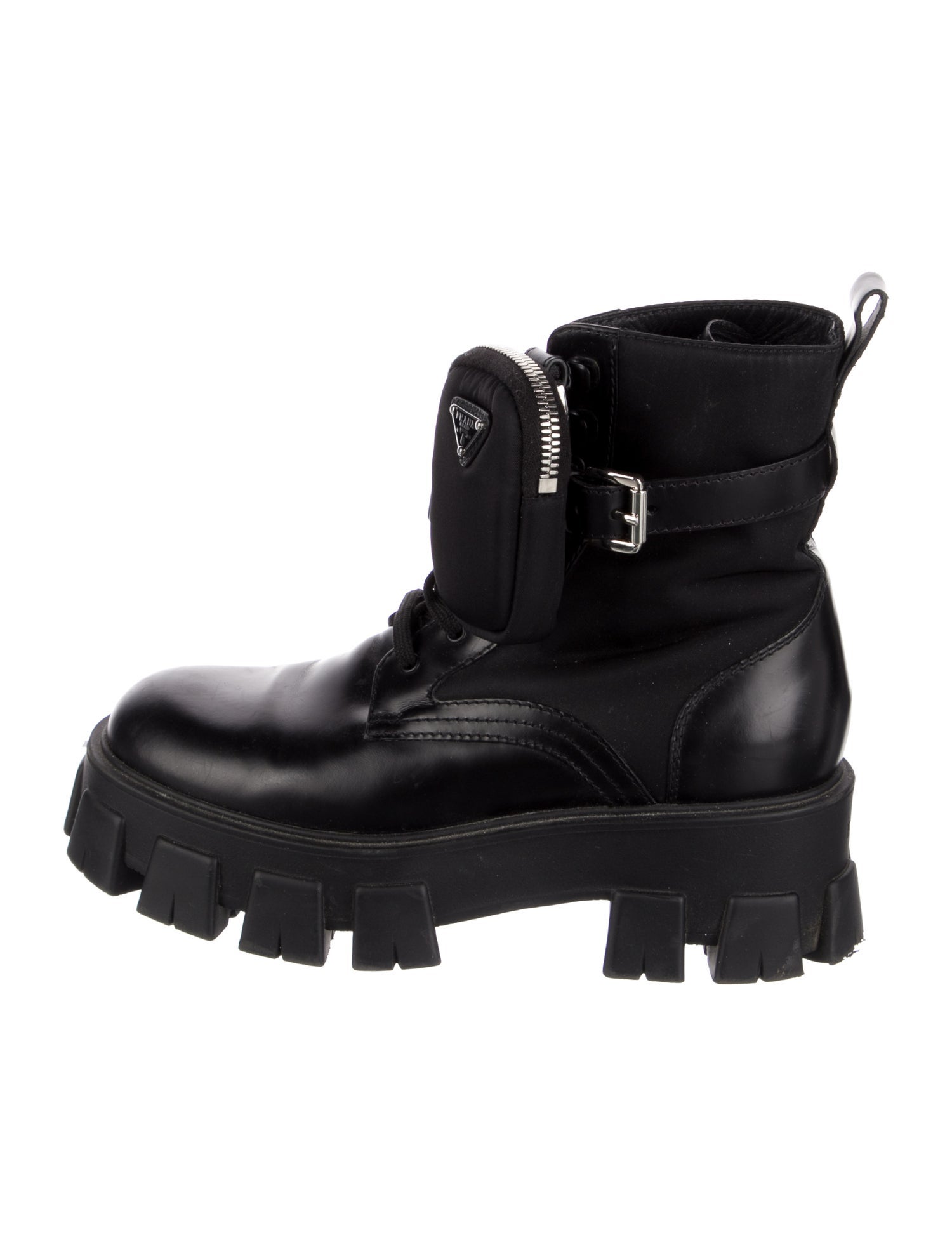 Prada Leather Combat Boots