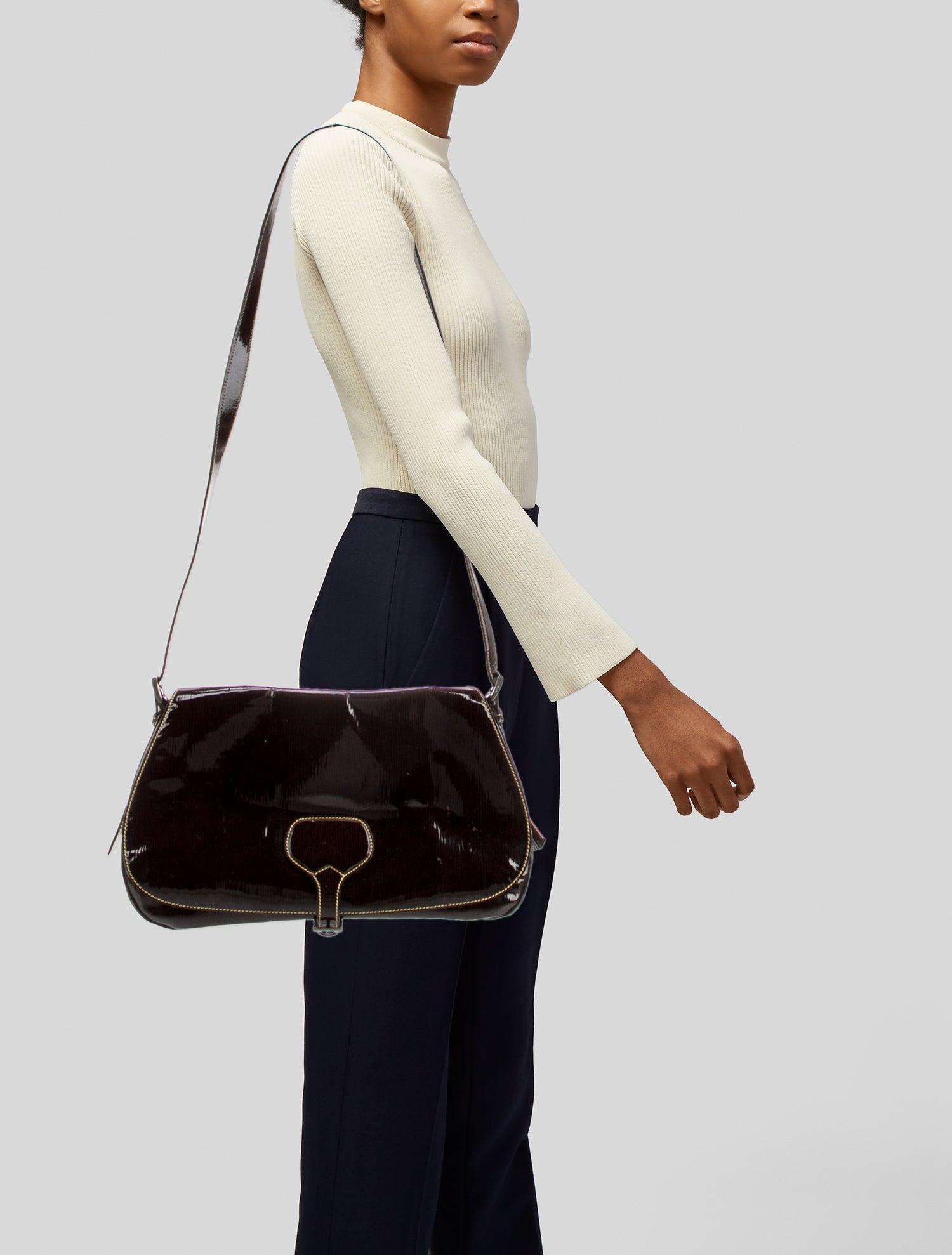 Prada Vernice Leather Crossbody Bag