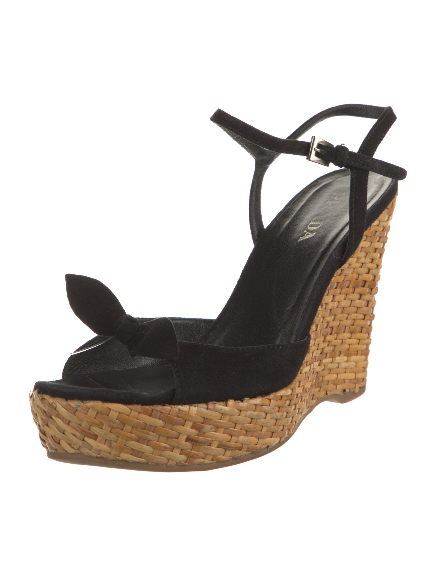 Prada Suede Bow Accents Espadrilles