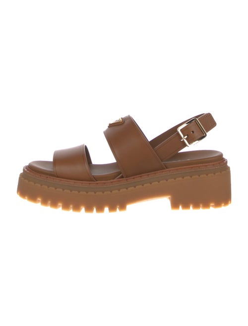 Prada Leather Slingback Sandals