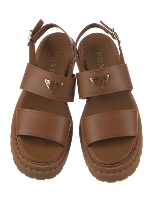 Prada Leather Slingback Sandals