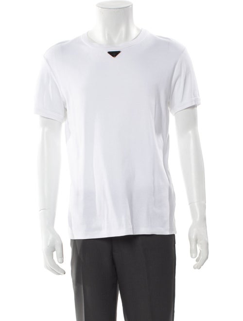 Prada 2023 Enameled Metal Triangle T-Shirt