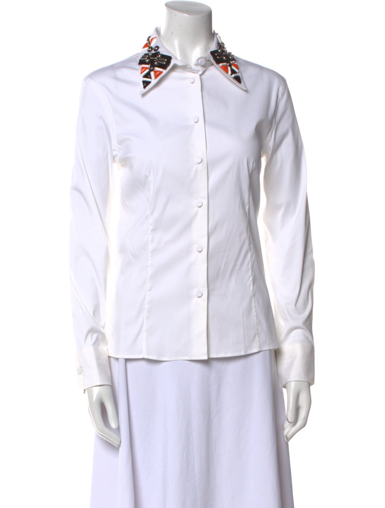 Prada 2012 Long Sleeve Button-Up Top