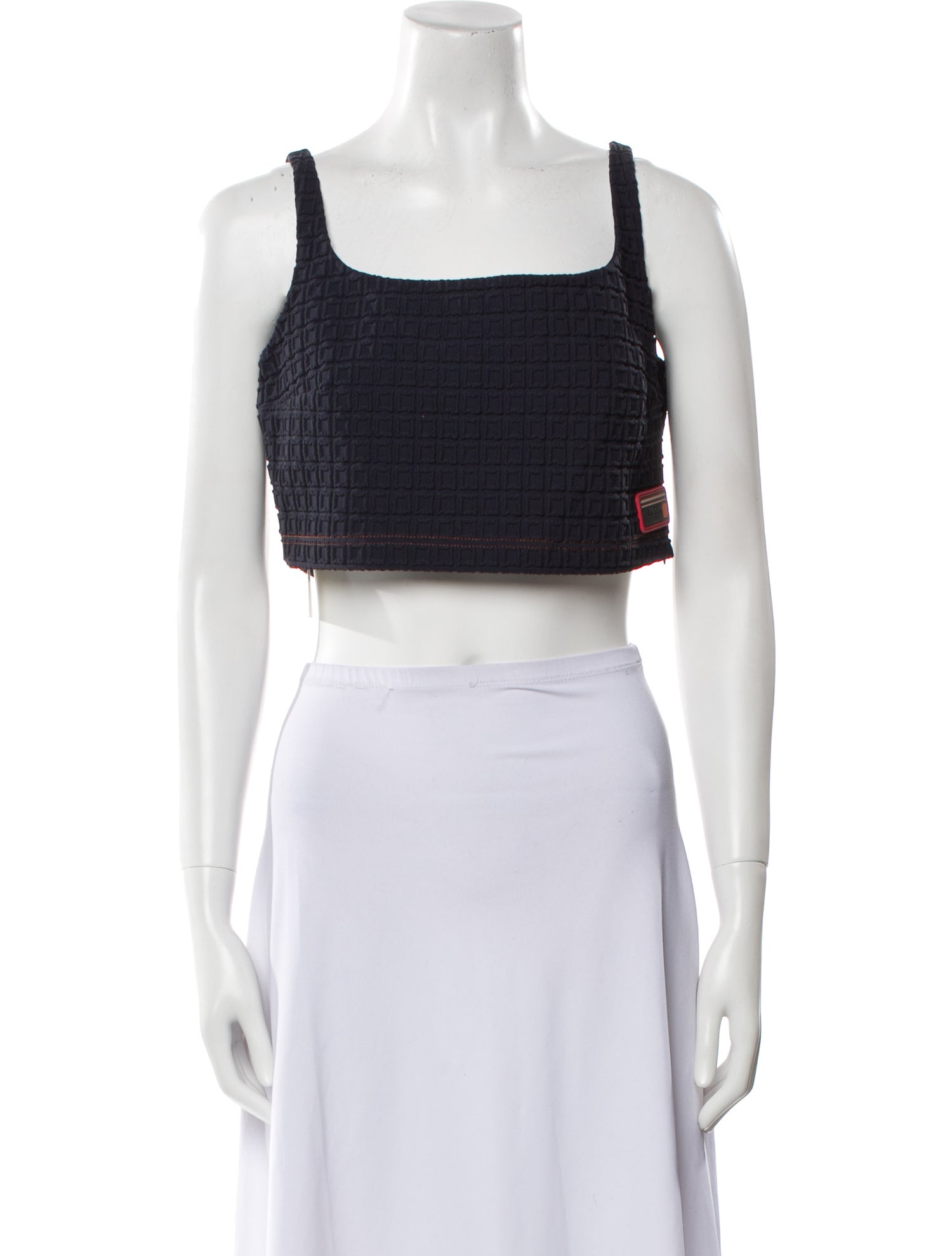 Prada 2017 Square Neckline Crop Top