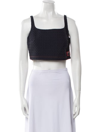 Prada 2017 Square Neckline Crop Top