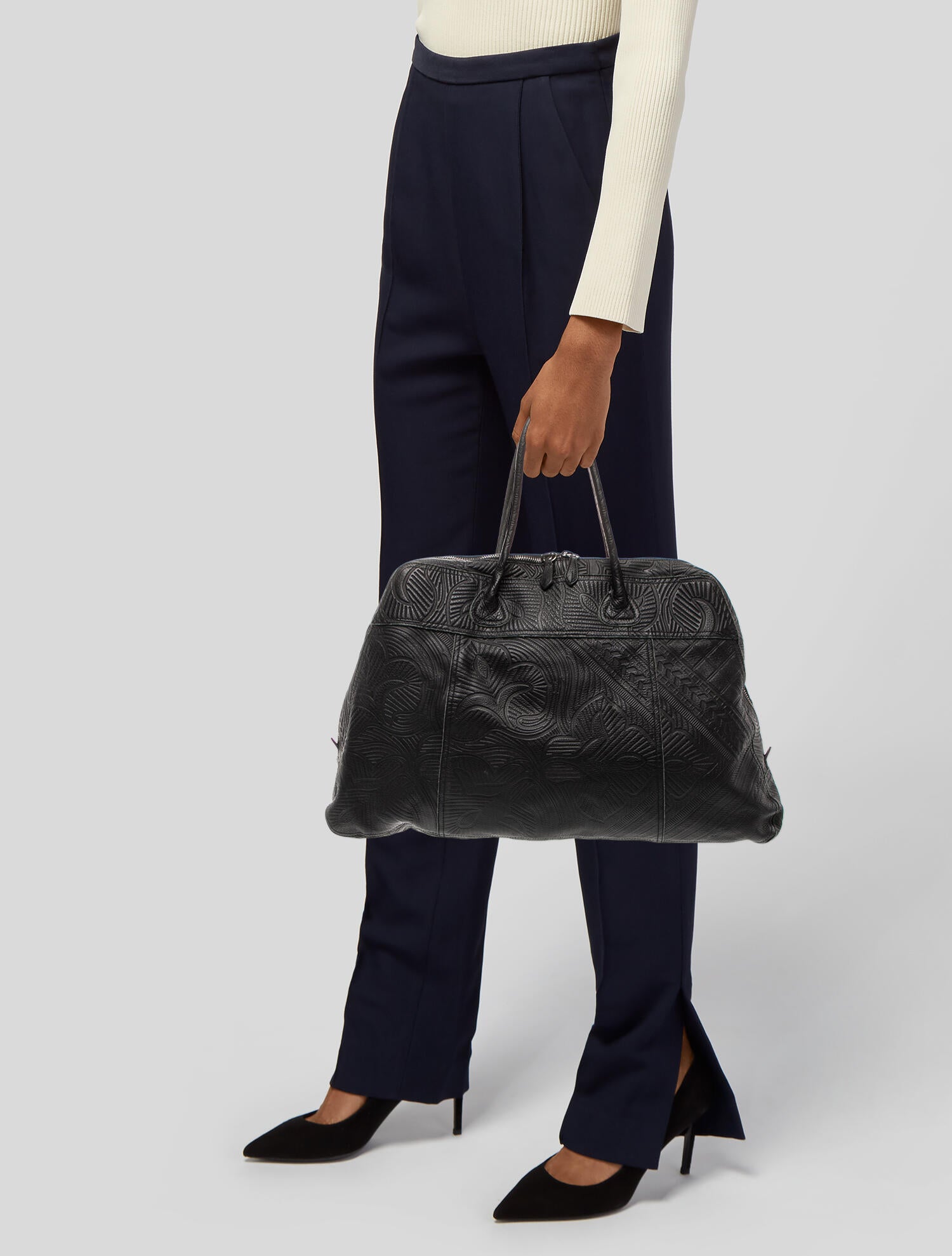 Prada Leather Weekender Bag