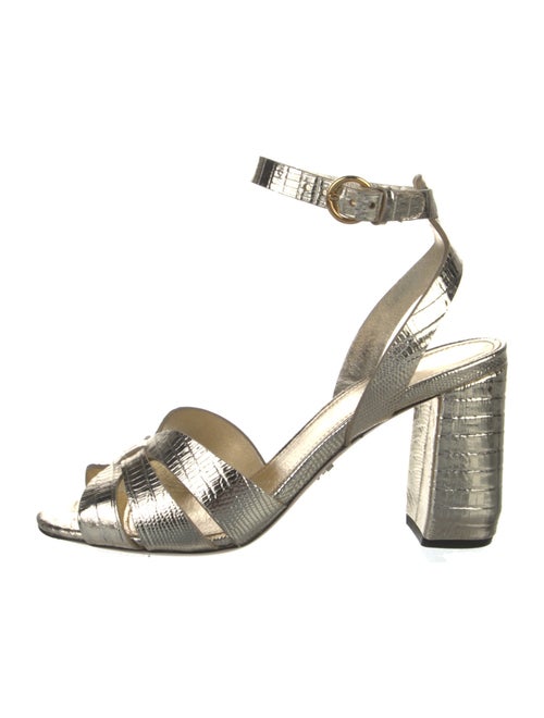 Prada Embossed Leather Sandals