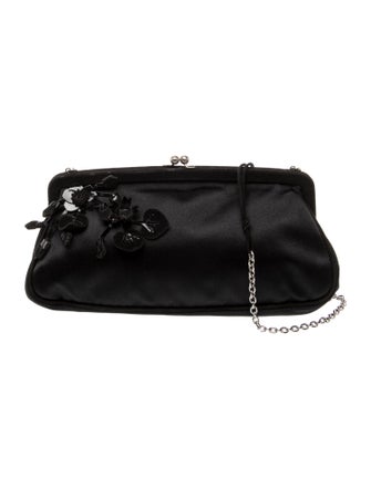 Prada Enameled Metal Triangle Evening Bag