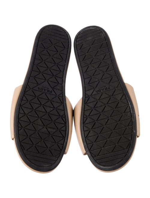 Prada Leather Cutout Accent Slides
