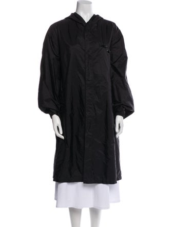 Prada 2019 Enameled Metal Triangle Parka