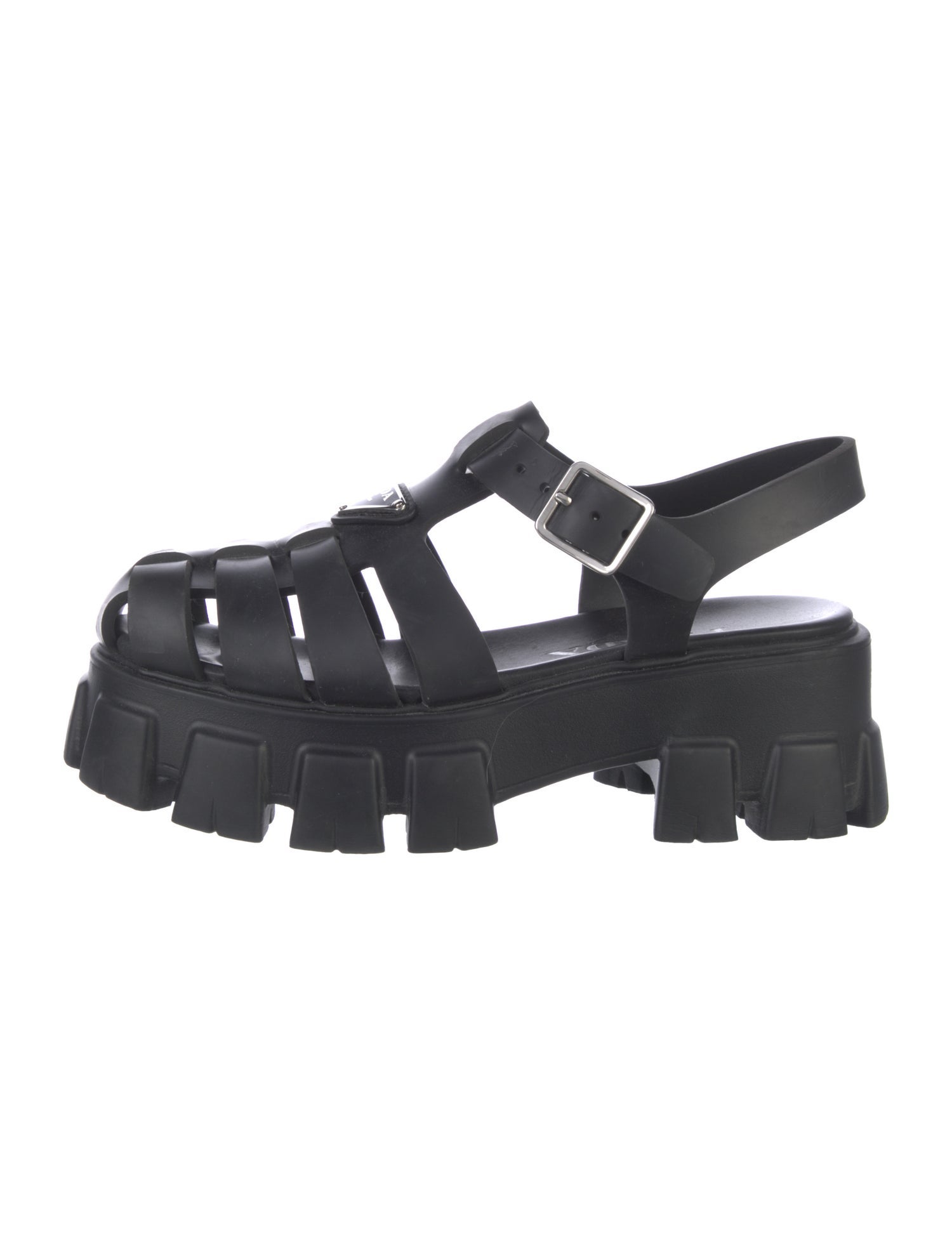 Prada Rubber Slingback Sandals