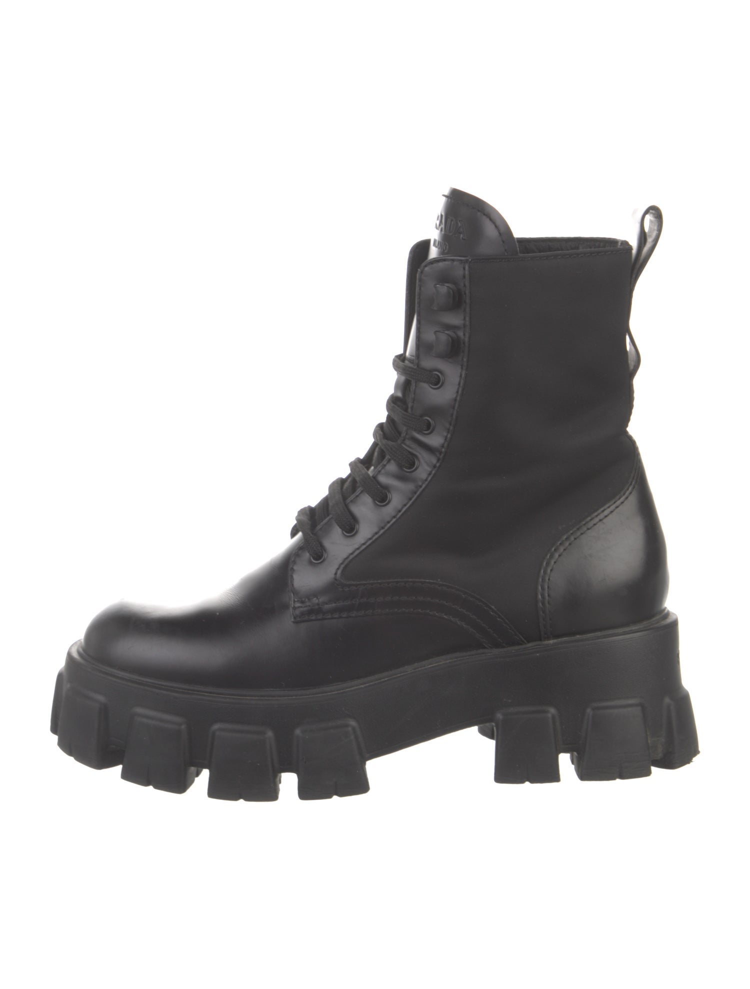 Prada Leather Combat Boots