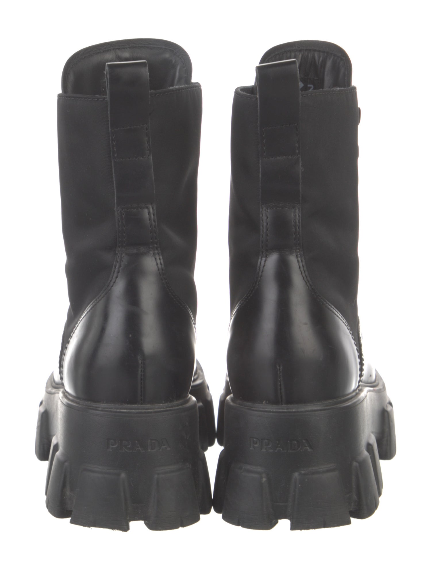 Prada Leather Combat Boots