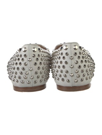 Prada Leather Studded Accents Loafers