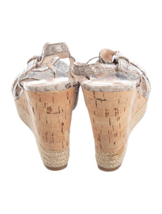 Prada Snakeskin Animal Print Espadrilles