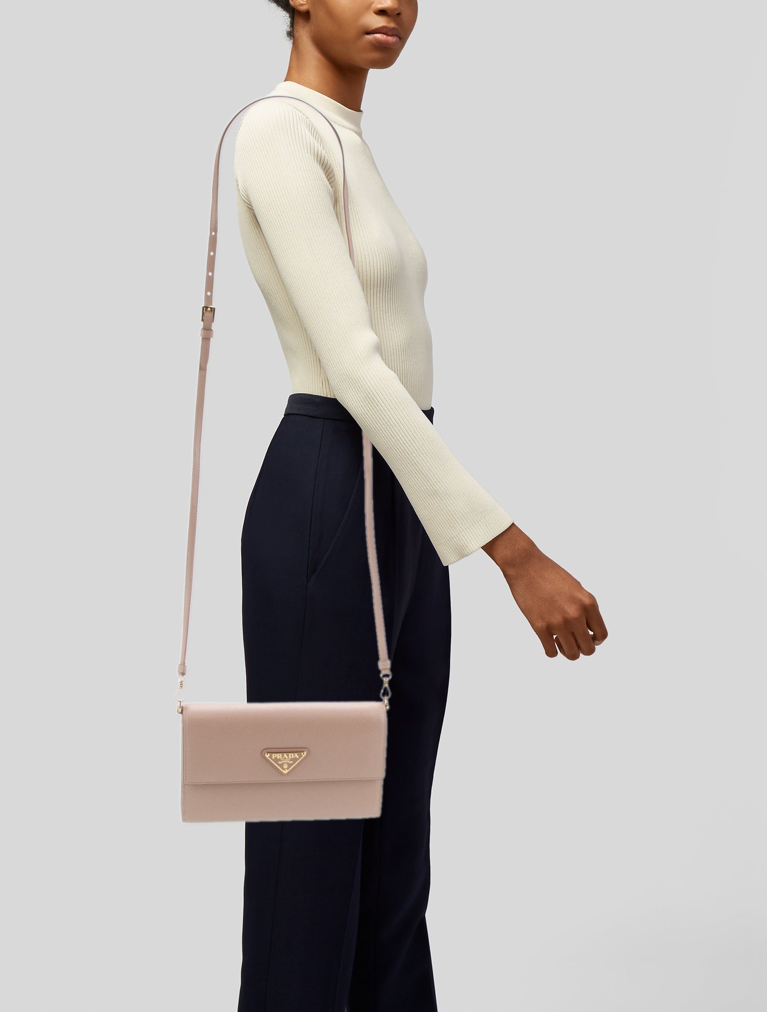 Prada Saffiano Lux Leather Shoulder Bag