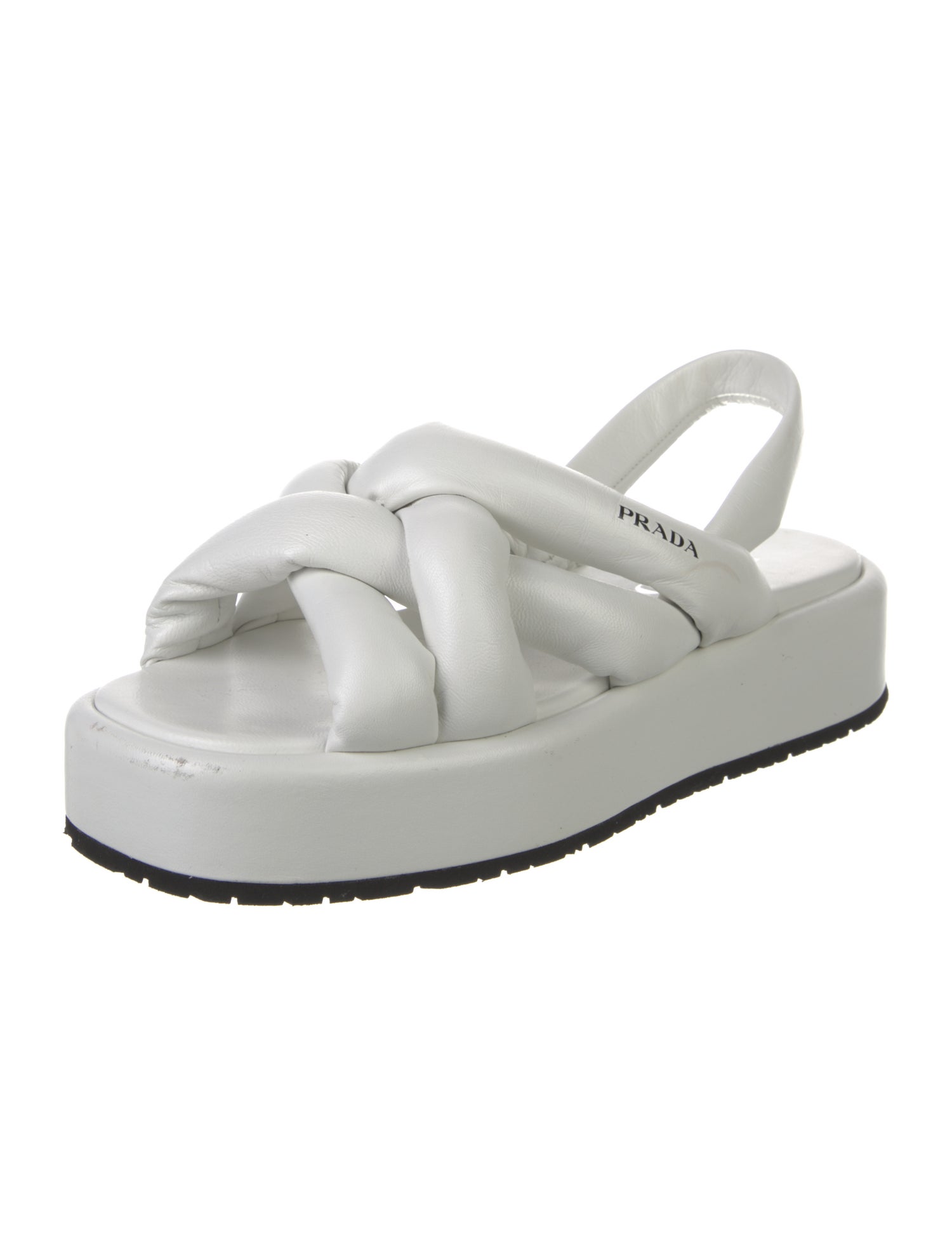 Prada Leather Slingback Sandals