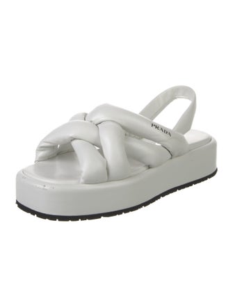 Prada Leather Slingback Sandals