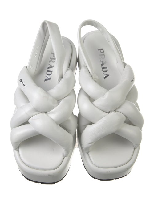 Prada Leather Slingback Sandals