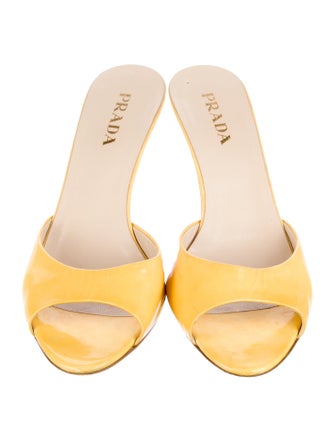 Prada Patent Leather Slides