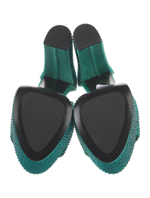Prada Leather Trim Embellishment Sandals
