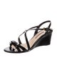 Prada Sport Patent Leather Bow Accents Slingback Sandals