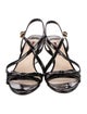 Prada Sport Patent Leather Bow Accents Slingback Sandals