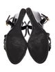 Prada Sport Patent Leather Bow Accents Slingback Sandals