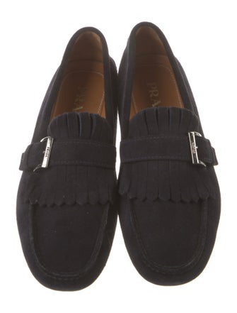 Prada Suede Fringe Trim Accent Drivers