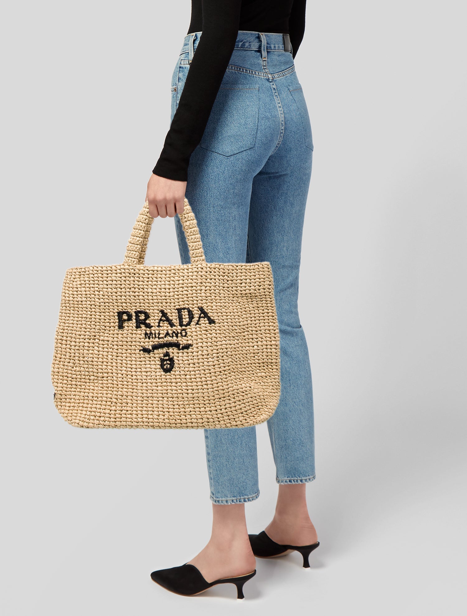 Prada Enameled Metal Triangle Tote