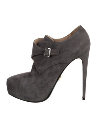 Prada Suede Lace-Up Boots