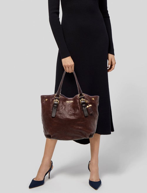 Prada Soft Calf Leather Shoulder Bag