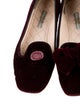 Prada Signature Logo Velvet Ballet Flats