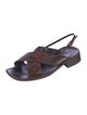 Prada 1990's Leather Slingback Sandals