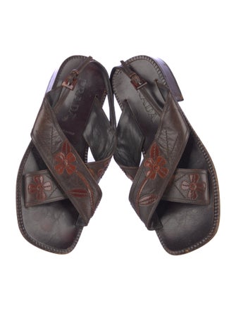 Prada 1990's Leather Slingback Sandals