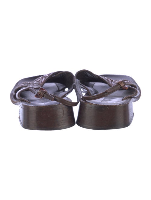 Prada 1990's Leather Slingback Sandals