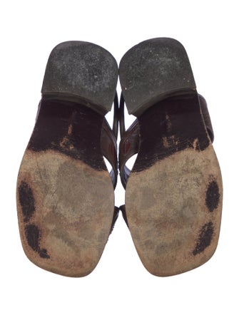 Prada 1990's Leather Slingback Sandals