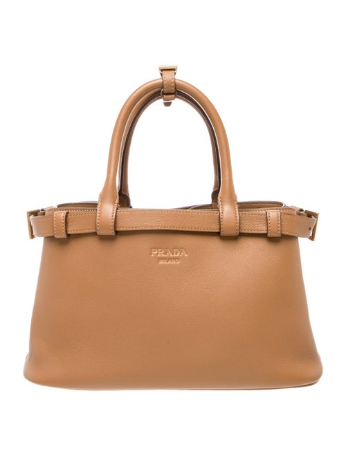 Prada Soft Calf Leather Buckle w/ Double Belt Small