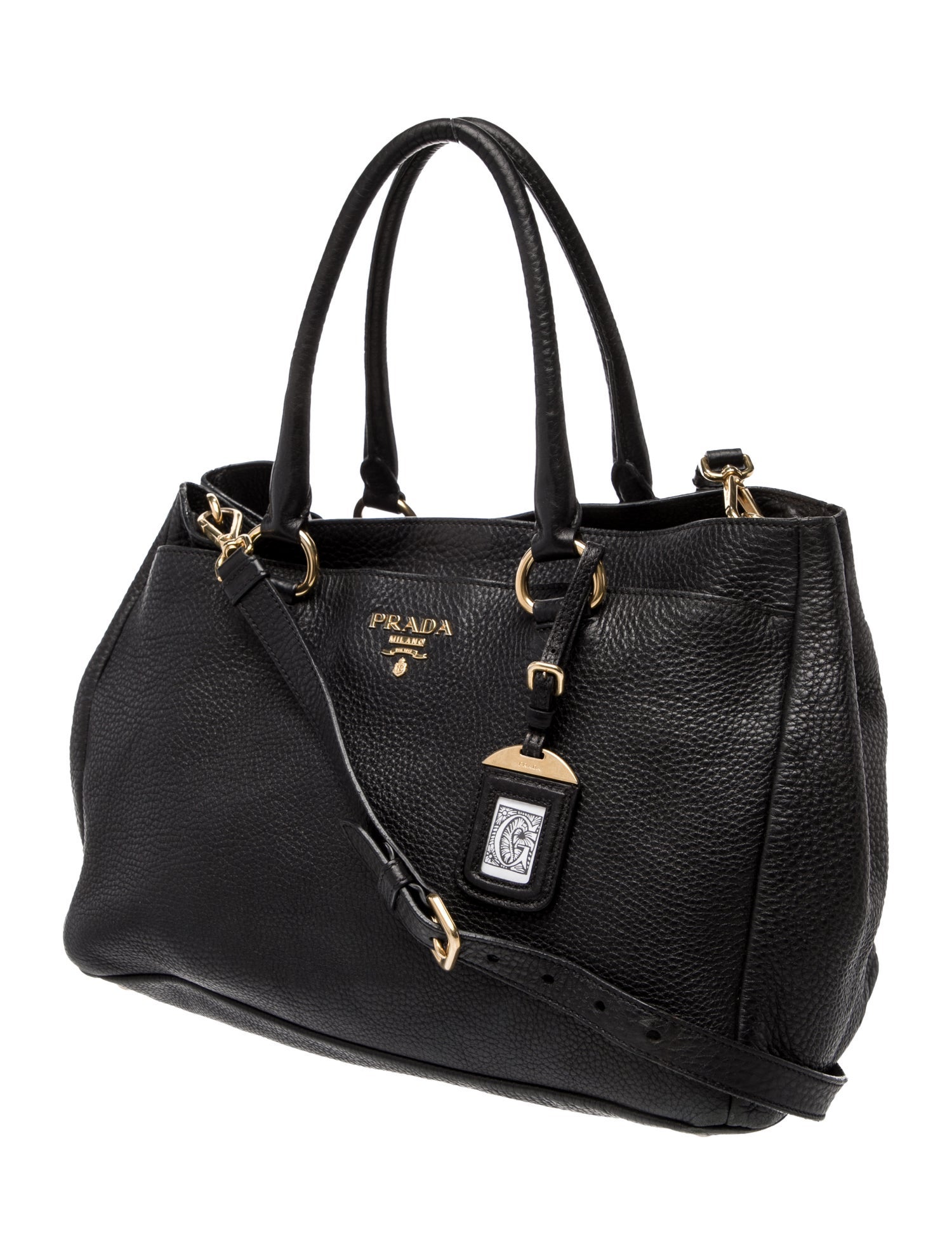 Prada Vitello Daino Leather Top Handle Bag