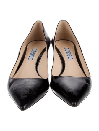 Prada Saffiano Leather Slingback Sandals