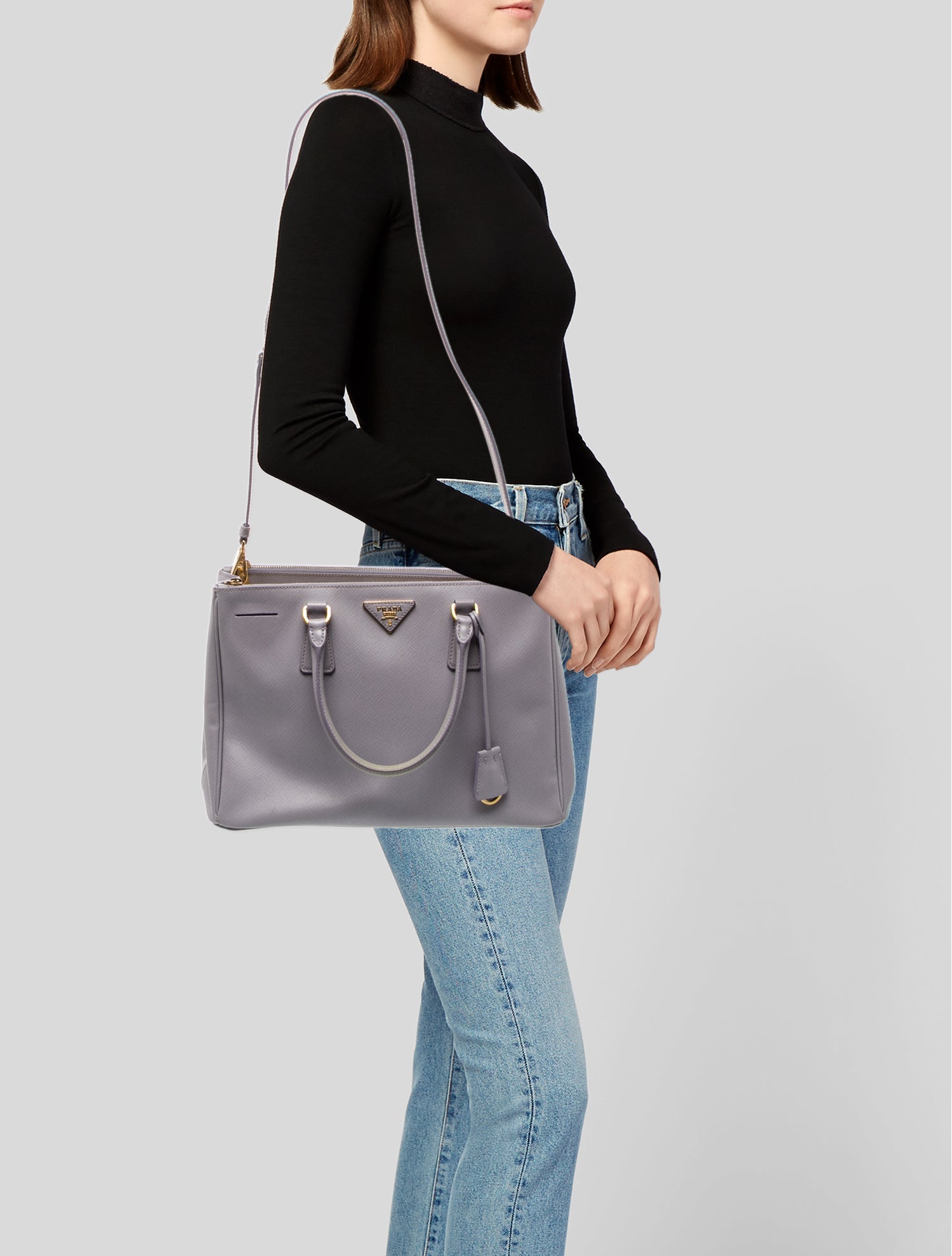 Prada Saffiano Leather Galleria Double Zip Medium