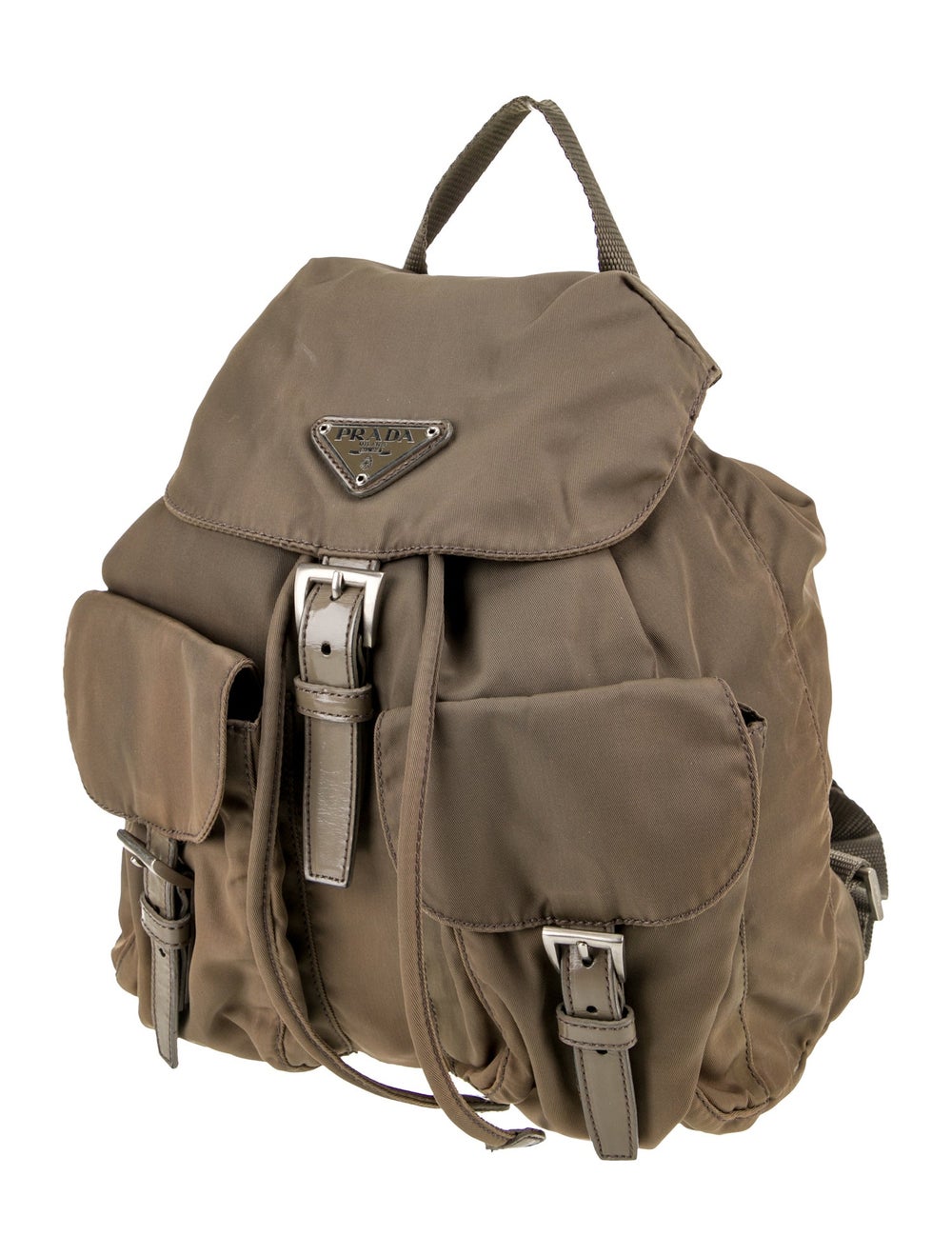 Prada Backpack Brown Nylon Silver-Tone Hardware L… - image 2