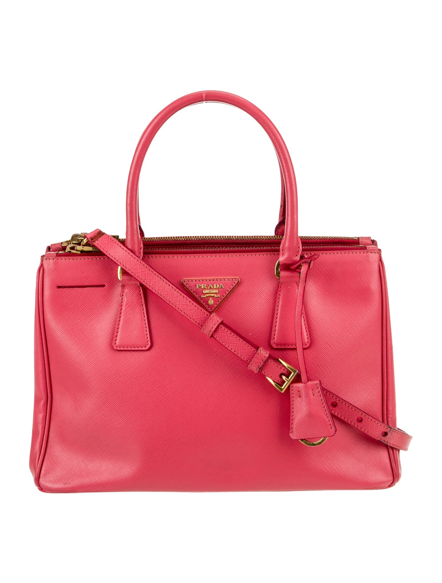 Prada Saffiano Leather Galleria Double Zip Small