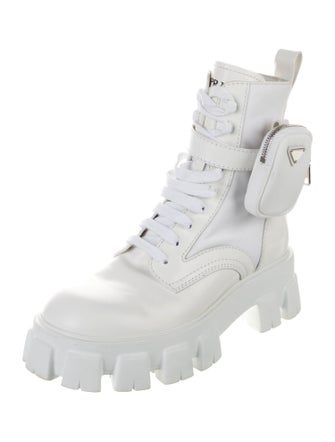 Prada Leather Combat Boots