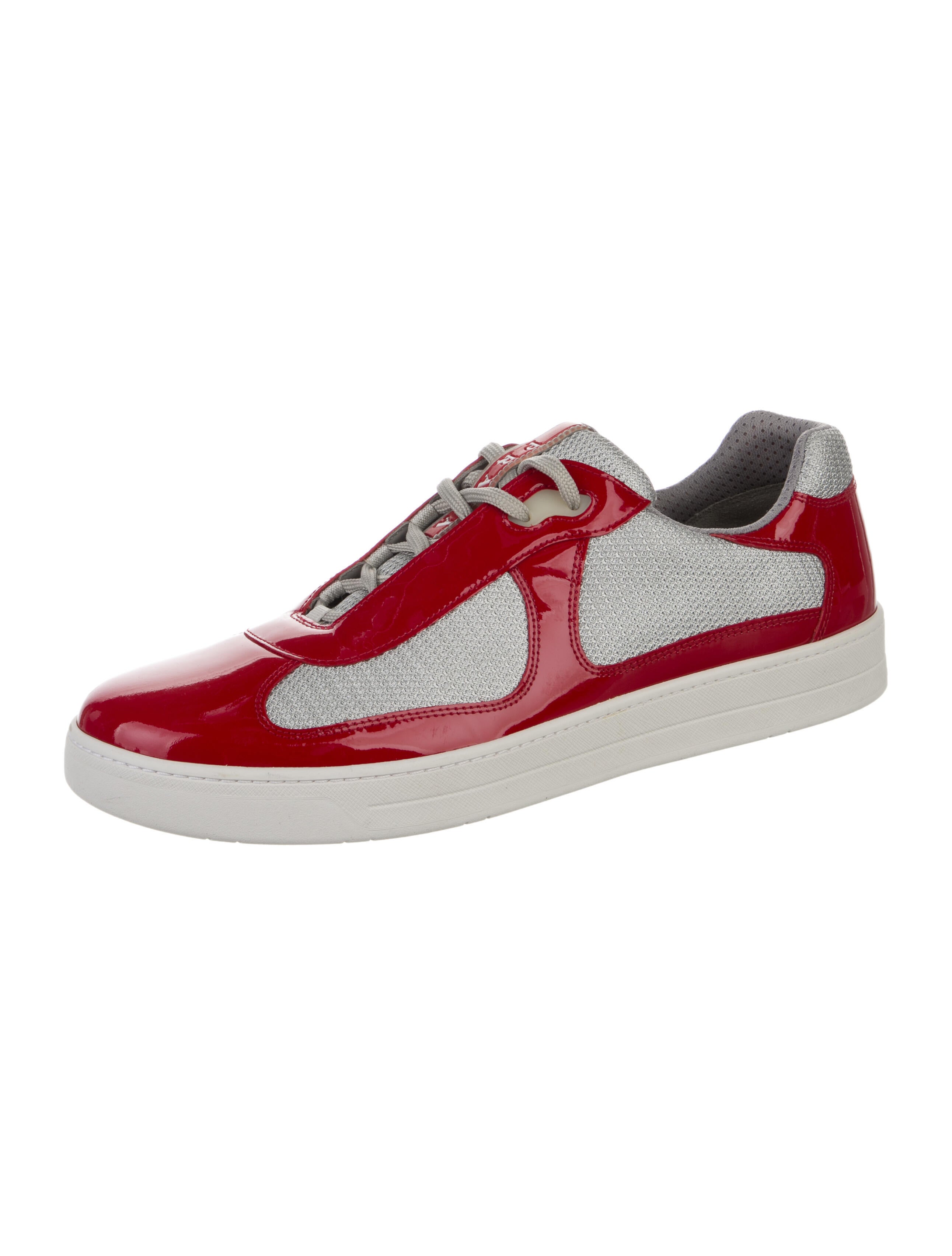 Prada Patent Leather Printed Sneakers