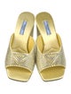Prada Satin Studded Accents Slides w/ Tags